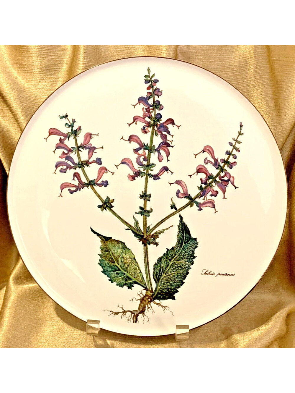 MINT Villeroy Boch LUXEMBOURG VTG 80s Vitro Cake Plate Porcelain Botanica 12"